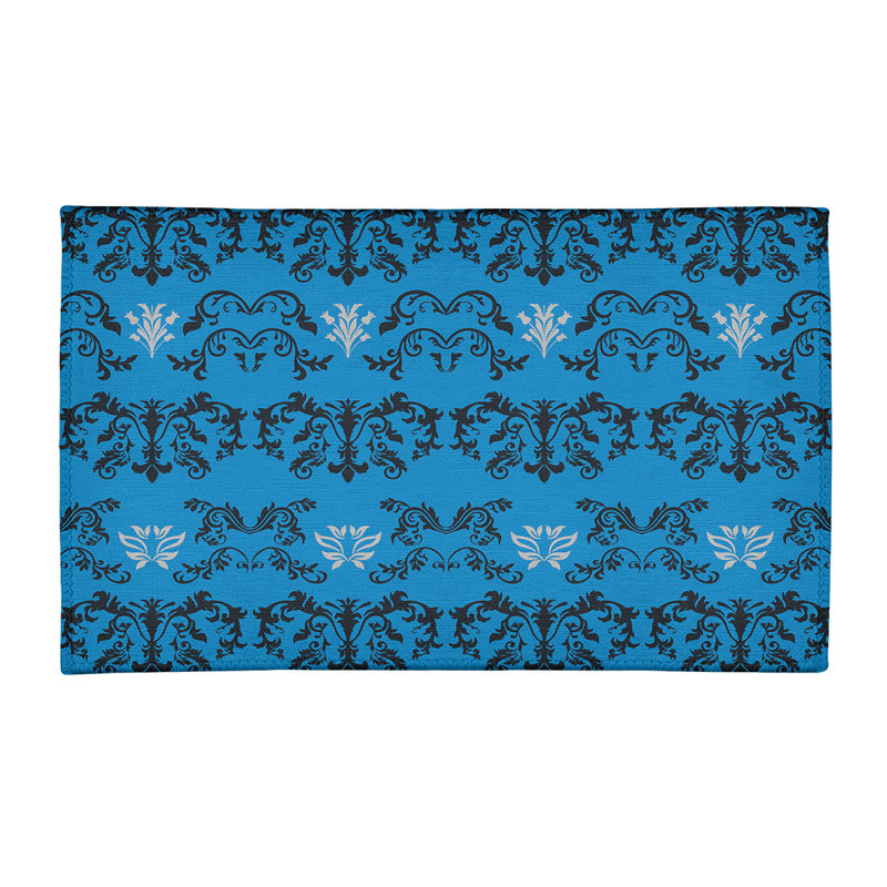 Damask Indoor Rug, Rectangle 3' x 5'