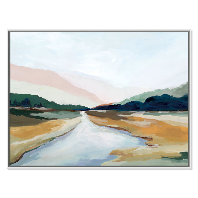 «Hope Creek Print» par Isabelle Z, H 31,5 po x l 41,5 po, Blanc