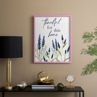 Thankful for this Home Framed Print - Solid Wood