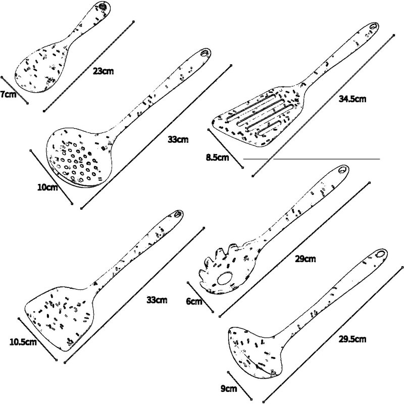 Ensemble d'ustensiles de cuisine en silicone 6 pièces avec noyau en acier inoxydable, résistant à la chaleur jusqu'à 480 ° F, conception anti-égratignure pour batterie de cuisine antiadhésive, lavable au lave-vaisselle