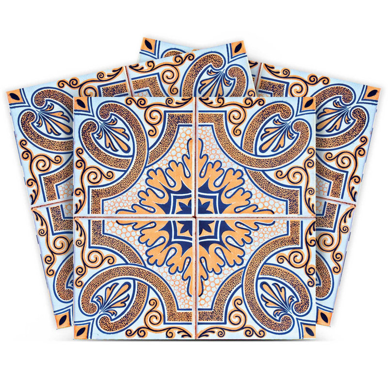 Carreaux à peler et coller amovibles 12 po Taupe Nova bleu