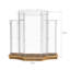 Fixturedisplays® Assembled Podium Wood Base W/ Clear Ghost Acrylic, Lectern, Pulpit, 3 Tier Construction 11909-UN--Assembled Podium
