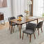 Ensemble de 4 chaises de salle à manger de style Mid-Century, rembourrées avec pieds en bois, chaises de cuisine avec structure en bois franc-2134534013