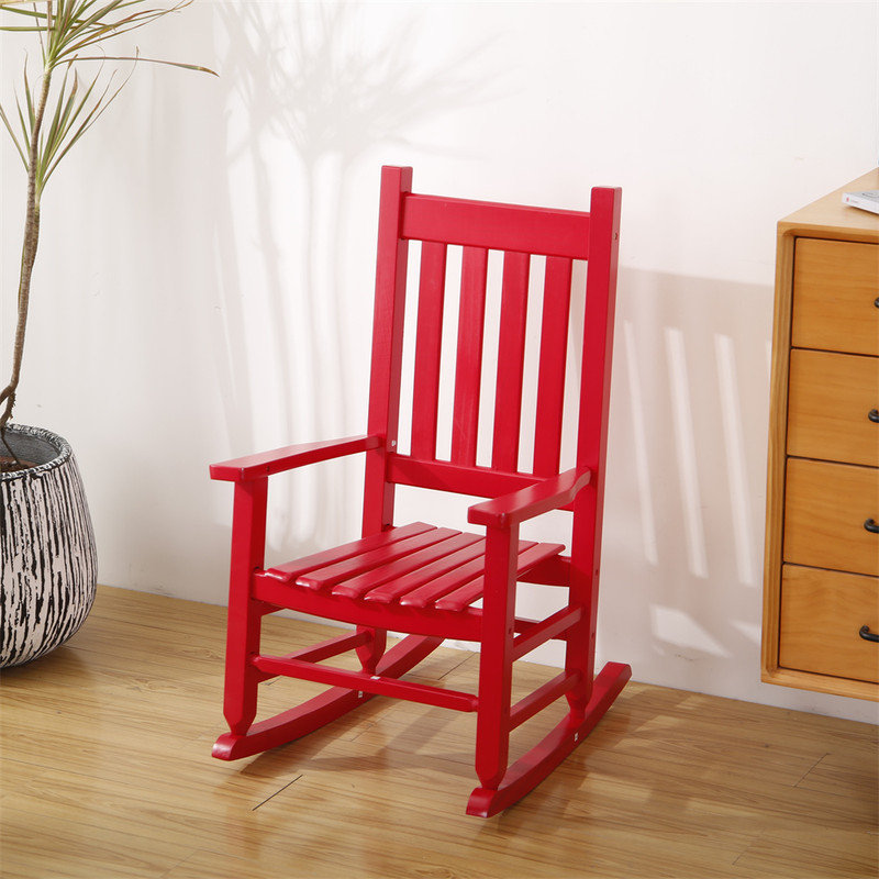 Jareena Child's Porch Rocker Rocking Chair Ages 6-10, Red
