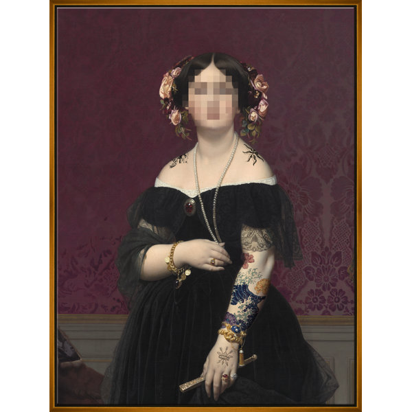 Astoria Grand 'Concealed Portraits' Framed Graphic Art Print on Canvas ...