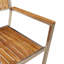 6 - Person Wood Patio Dining Set with Rectangular Table-554571329