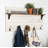 Damari Solid Wood Accent Shelf with Hooks