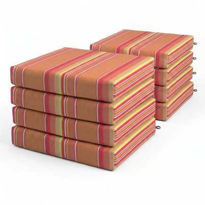8-Piece Outdoor Sunbrella Chair Pad Set