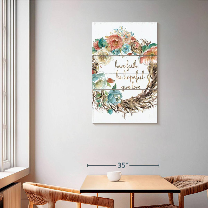 Tergel Have Faith Wreath, 57" H x 36" W