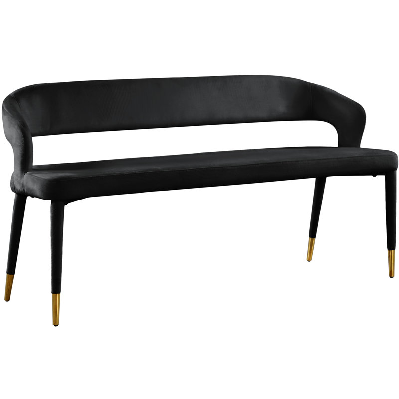 Destiny Velvet Bench, Black Velvet