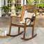 Chaise berçante d'extérieur en bois massif Raiah-647346807