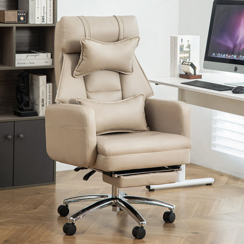 Swivel Ergonomic Office Chair, Technology Leather  High Back Office Chair