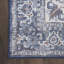 Polyester floral lavable à la machine / coton ivoire / bleu marine-89957703