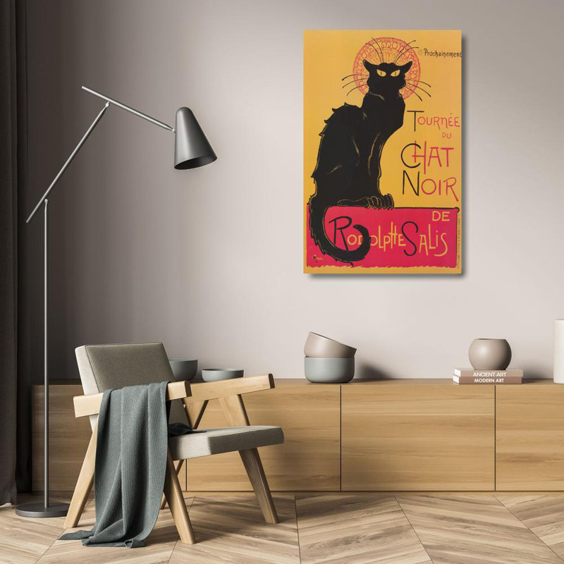 Chat noir Chat, H 24 po x l 16 po