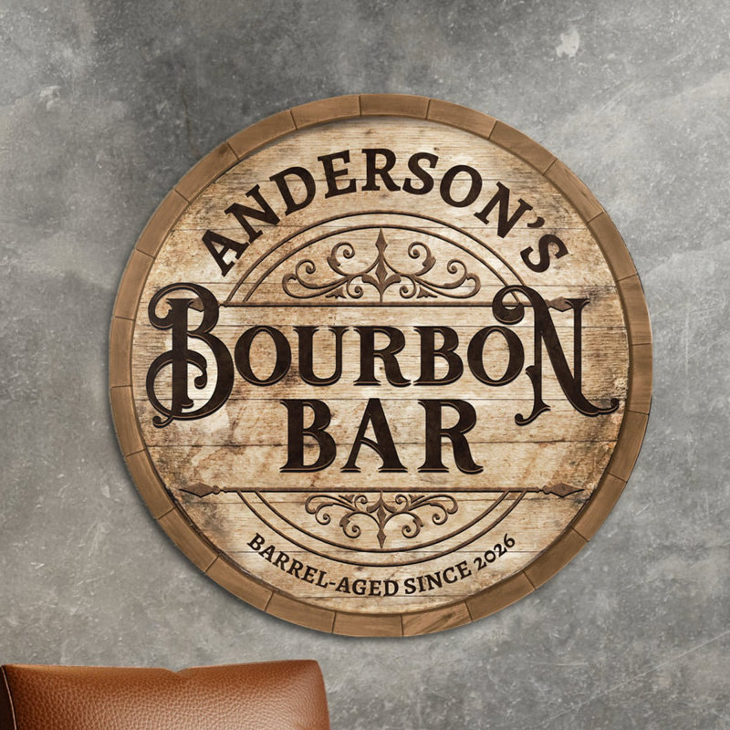 Plaque de bar Bourbon personnalisée, Oui