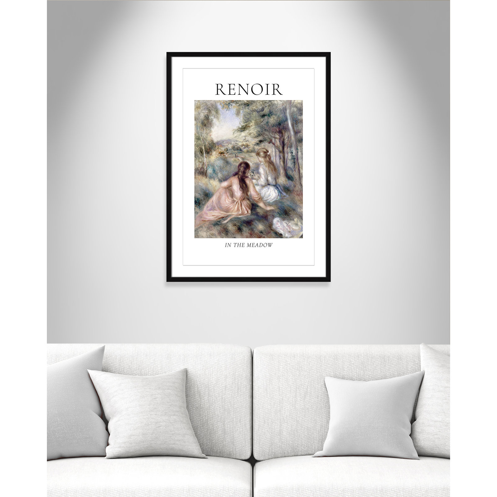 Old Masters Collection "In the Meadow" Print, Black Single Picture Frame, Yes, 35.5" H x 25.5" W x 1.25" D