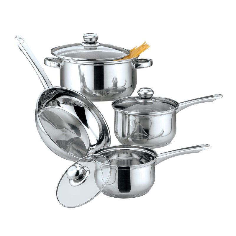 Gourmet Edge 7 Pieces Stainless Steel Cookware Set