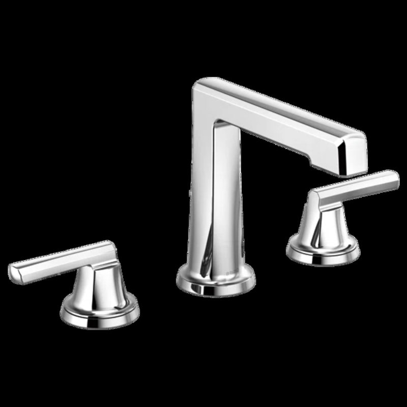Levoir® Two-Handle Wall Mount Lavatory Faucet - Less Handles, Polished Chrome, Low, Lever