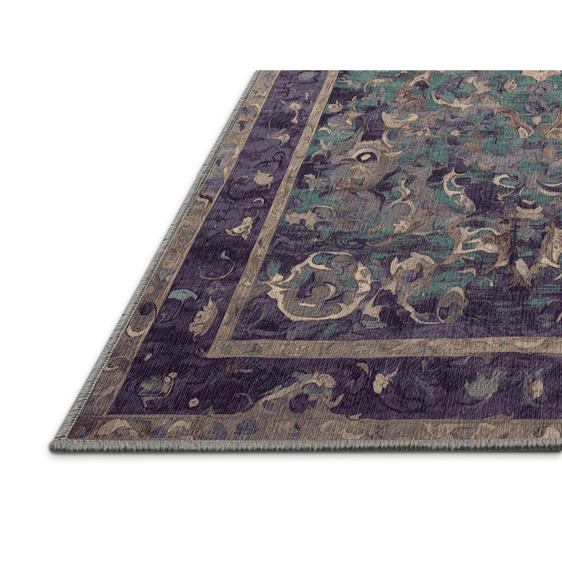 Machine Washable Gray Area Rug, Runner 2' x 4'