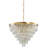 Transitional 16-Light Gold Iron Crystal Chandelier -1240120662