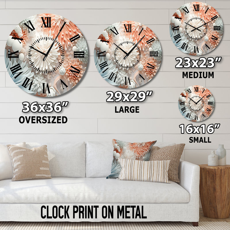 Horloge murale colorée Coral Reef Heaven IV, Médium