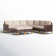 Argyri Wicker Outdoor Patio Conversation Furniture Sectional Set with Fire Pit Table