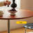 Walnut&Silver Round Solid Wood Dining table-3166232