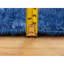 Tapis décoratif bleu carré noué à la main de conception unique 12 pi 2 po x 12 pi 2 po Chambria