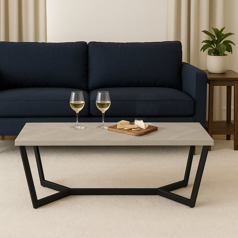 Table basse rectangulaire Orion, Bois beige