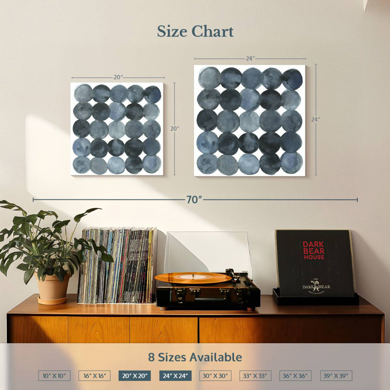 Avery Blue Grey Density II, 24" H x 24" W