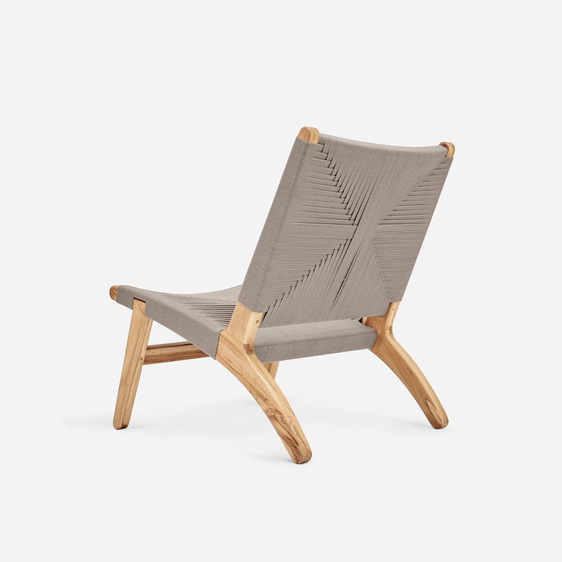 Masaya Lounge Chair, Natural/Taupe Cross Braided Cord