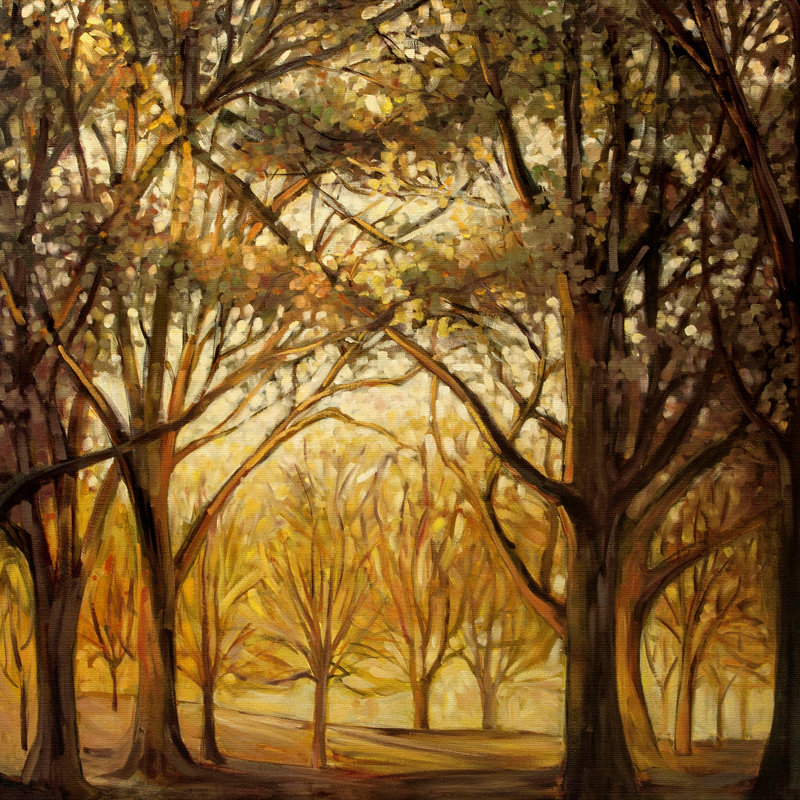 Forêt, lumière et ombre - peinture sur toile tendue
