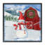 «Frosty Barn Snowman», estampe numérique, conception de Paul Brent-270077315-270077314