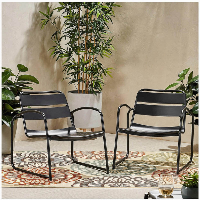 Chaise de salon simple, luxueuse et élégante, Noir