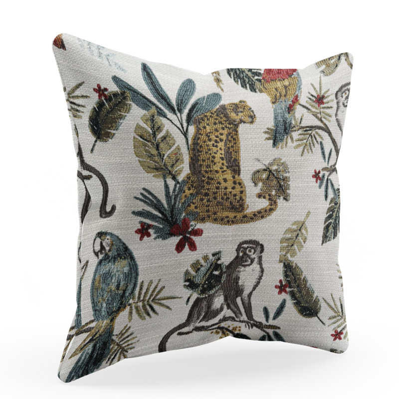 Animal Print Outdoor Reversible Throw Pillow, 20" x 20"