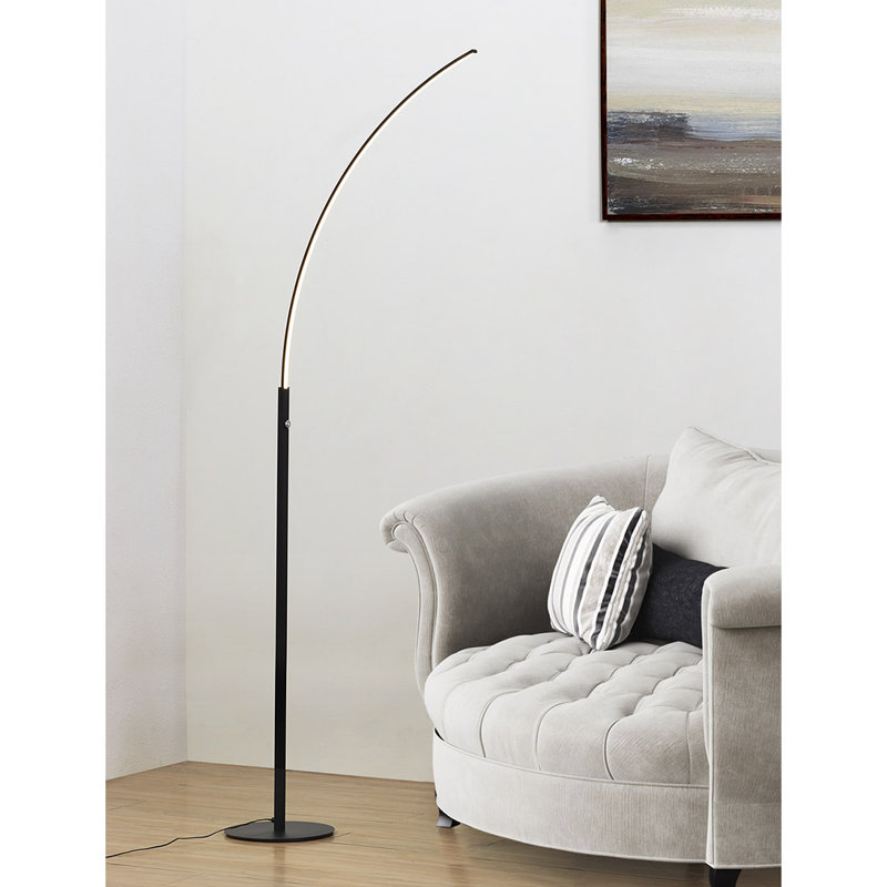 Roxie 66'' LED Arched Floor Lamp, Matte Black