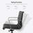 Mid Back Top-Gain Leather Office Chair With Arm And Aluminum Frame, Swivel Conference Desk Chair-1952329208