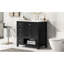 Meuble-lavabo de 36 po, armoire noire avec lavabo en céramique, deux portes et tiroirs en bois massif, meuble-lavabo de rangement spacieux-121112565