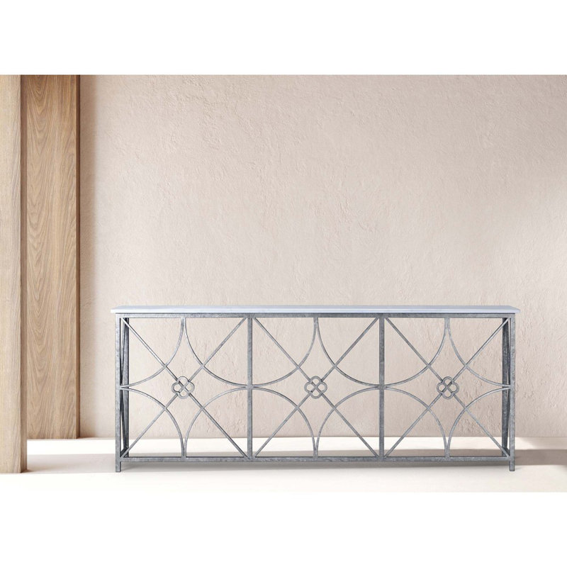 Console Boxwoods, Gris argenté, Marbre de Carrare