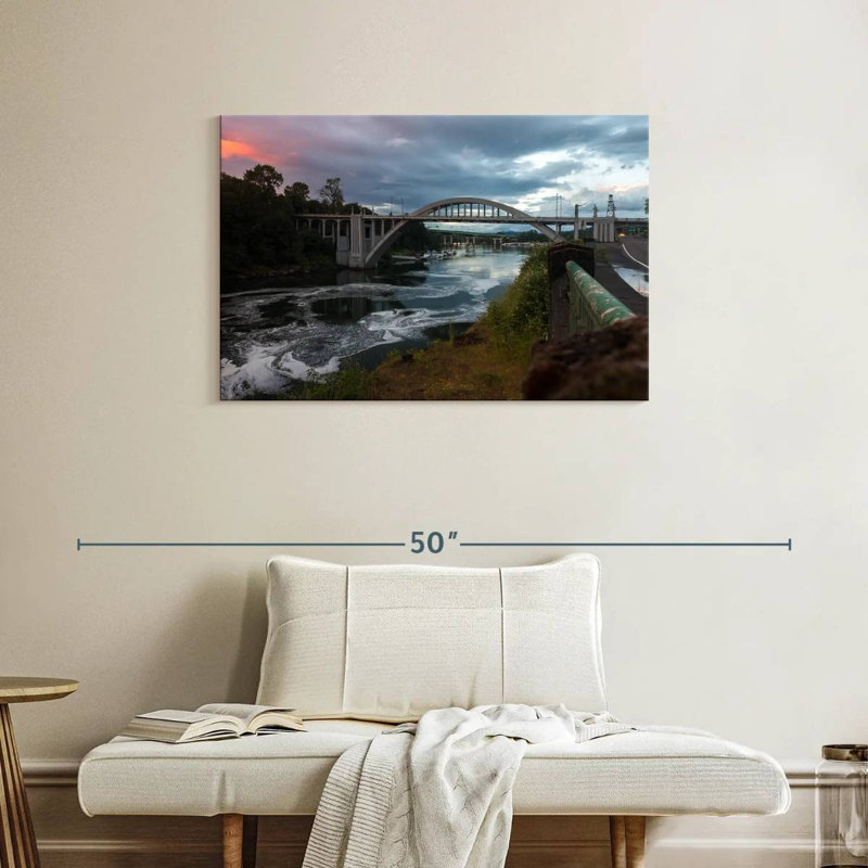 Lilie Dramatic Oregon Bridge, 24" H x 36" W