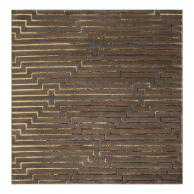 Latitude Run® Mirage Nikica Rug Gray and Gold