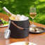 3.2L Insulated Ice Bucket With Silicone Lid, Scoop, Strainer, Double Wall Stainless Steel Ice Bucket