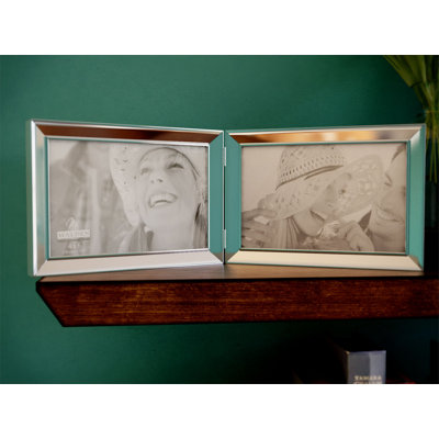 Thomas Pewter Metal Beveled Picture Frame