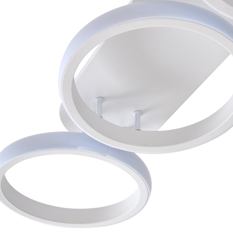 Aluminium LED Semi Flush Mount, White