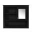 Armoire murale de salle de bain 32 po avec miroir, armoire à pharmacie murale avec 4 tablettes, armoire de rangement avec porte à miroir et tablettes réglables