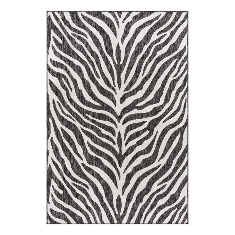 Tapis intérieur / extérieur blanc Phocas, Rectangle 5 pi 3 po x 7 pi 10 po