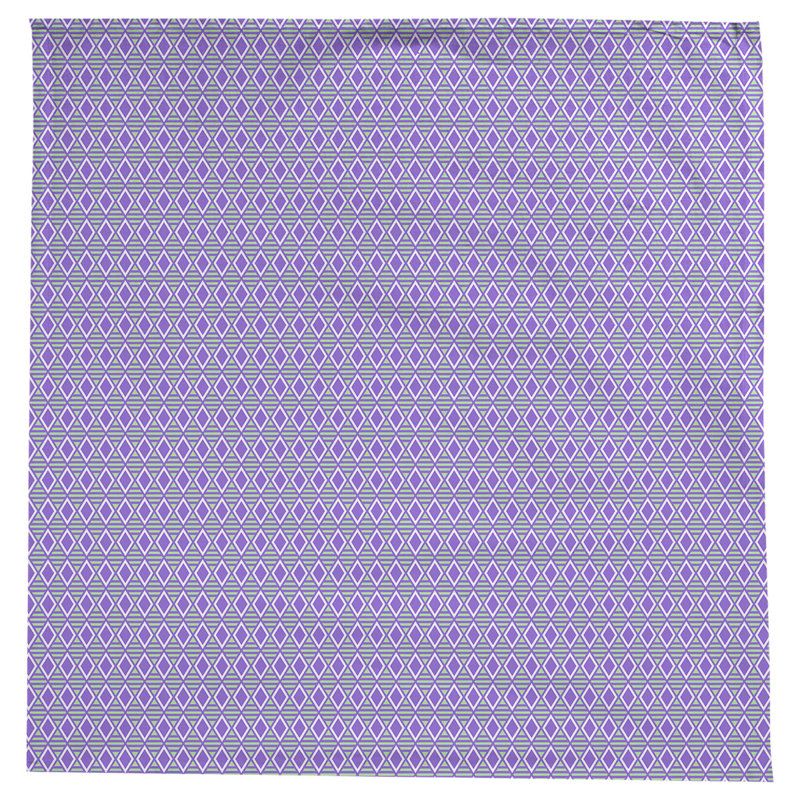 Nappe à carreaux géométriques Leffel, Mauve / Vert