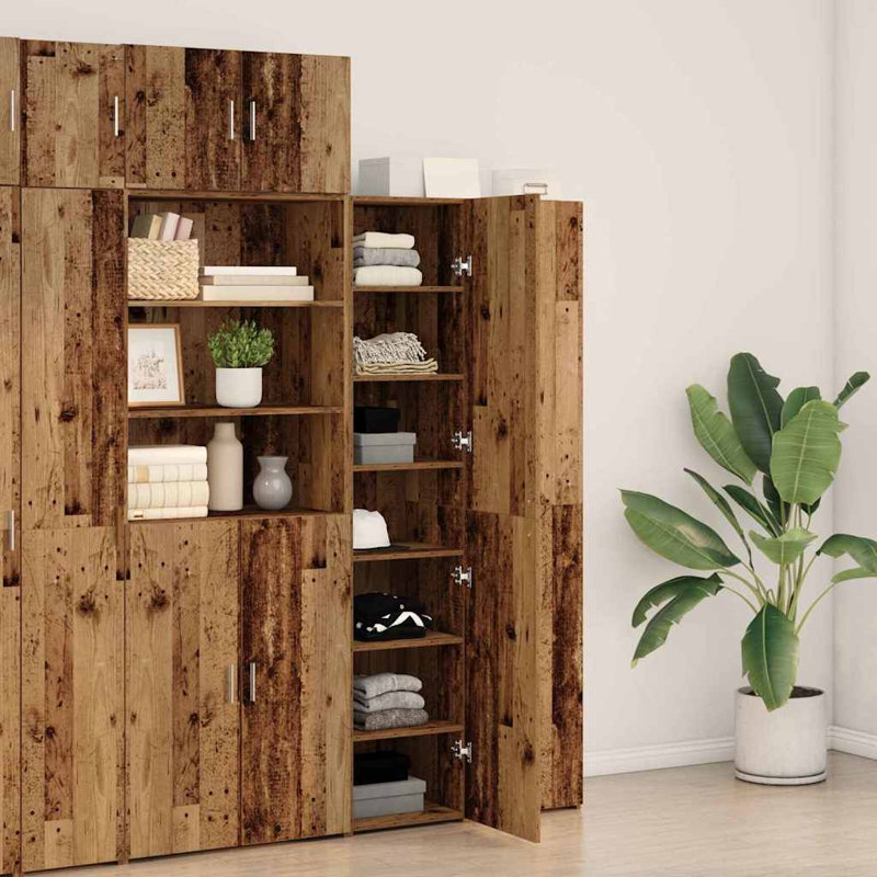 Highboard 40X42.5X185 Cm Engineered Wood, Brown