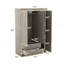 Armoire 3 portes avec 2 tiroirs
