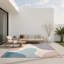 Tapis intérieur et extérieur Oceanic Blush-1709558788